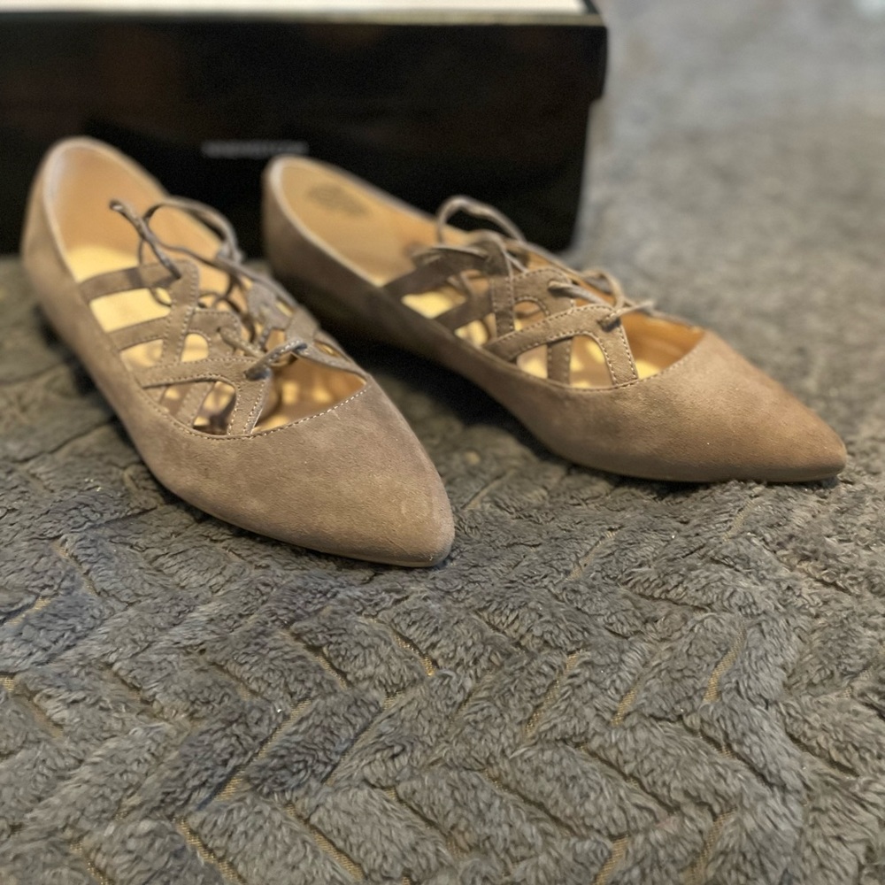 Nine West Merloto Smoke Suede, size 6M